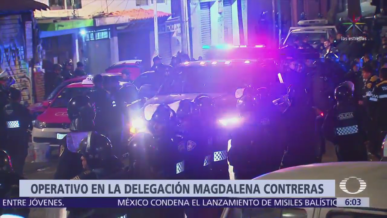 Así fue el operativo policiaco en la delegación Magdalena Contreras, CDMX