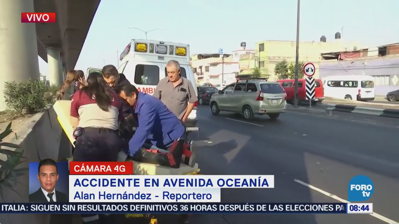 Automovilista arrolla a motociclista en avenida Oceanía