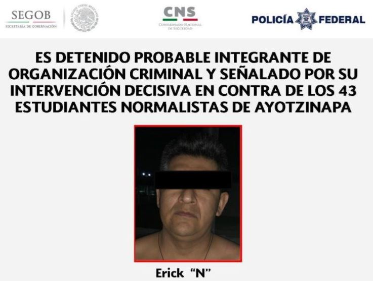 PGR obtiene auto de formal prisión de Erick 'N' ligado al caso Ayotzinapa