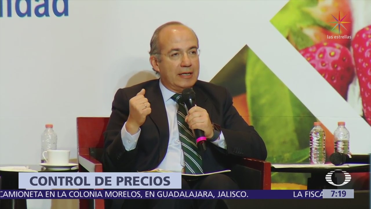 Calderón critica propuesta de AMLO sobre fijar precios de garantía en productos del campo