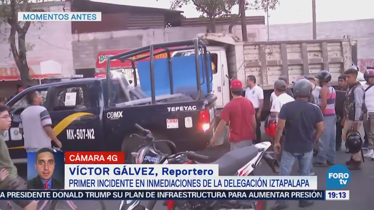 Camión recolector de desechos atropella a un peatón en Iztapalapa