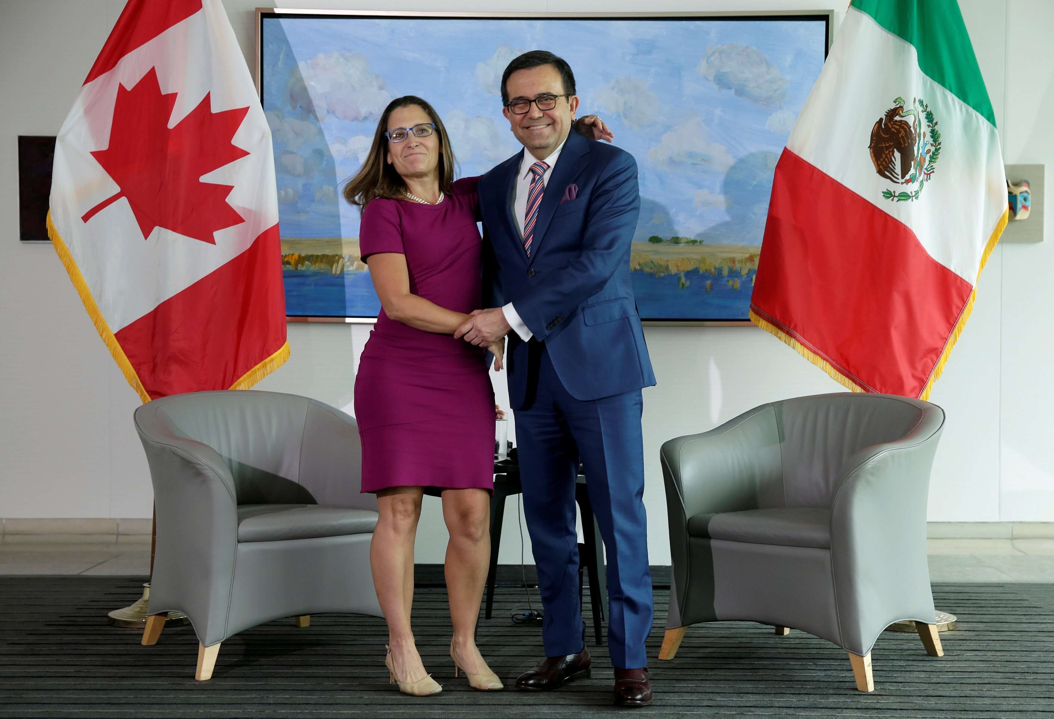 México y Canadá evalúan el proceso de modernización del TLCAN
