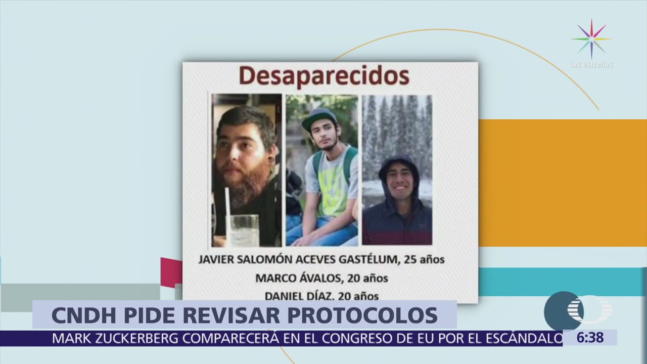 CNDH pide a Jalisco revisar protocolos de investigación por desaparición de estudiantes