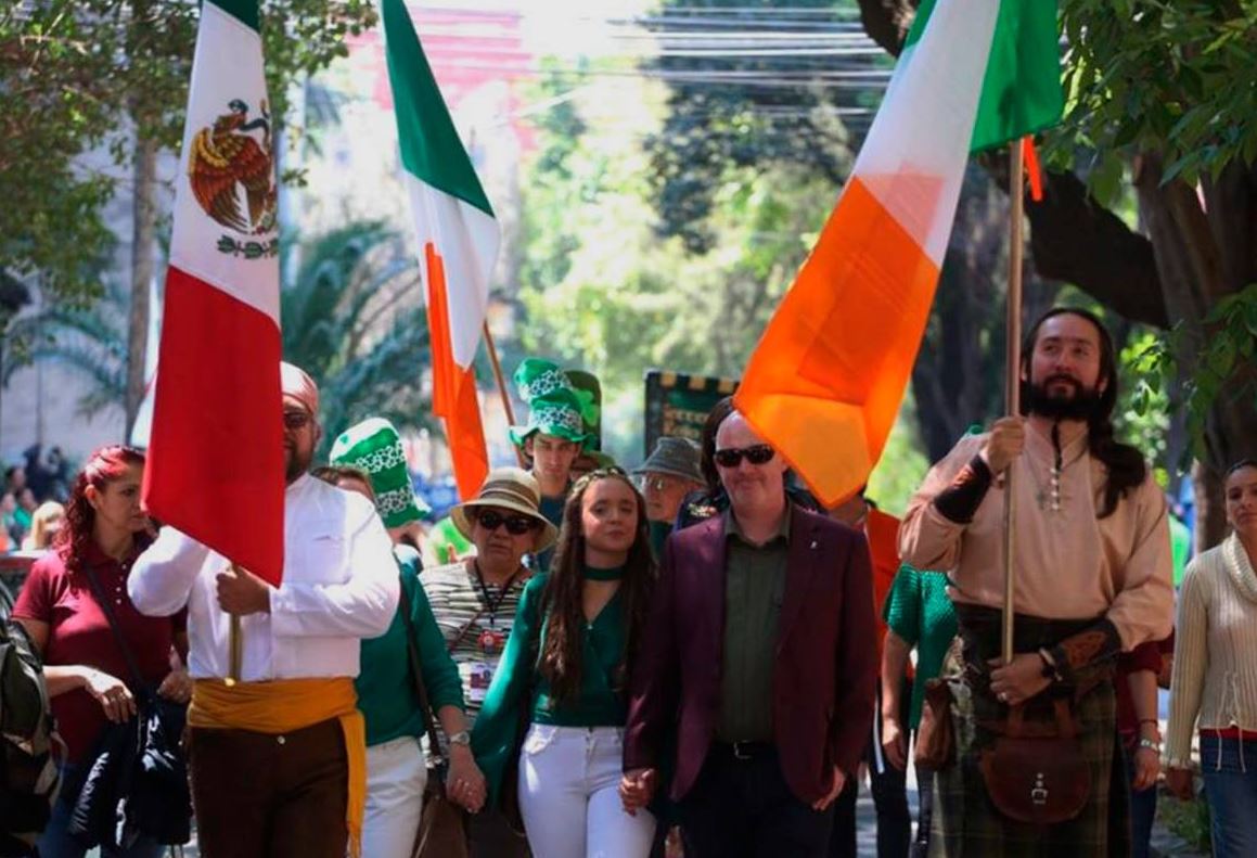 Celebran el Día de San Patricio en la Ciudad de México