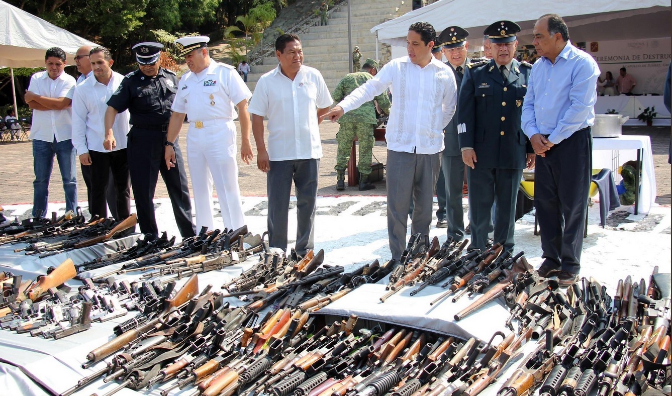 Destruyen más de mil armas de fuego en Acapulco, Guerrero