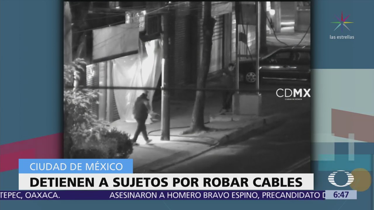 Detienen a tres hombres por robo de cables en la colonia Portales, CDMX