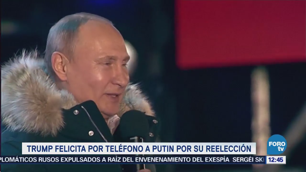 Donald Trump felicita a Vladimir Putin por triunfo electoral