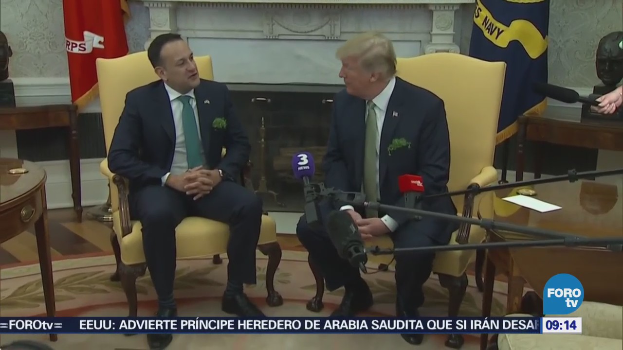 Donald Trump recibe al primer ministro de Irlanda