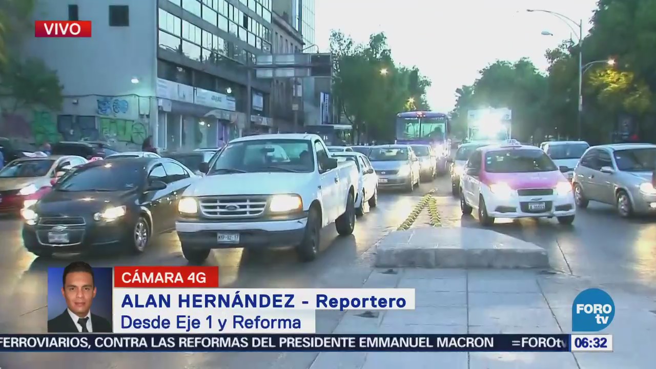 Eje 1 y Paseo de la Reforma presentan buen avance vehicular