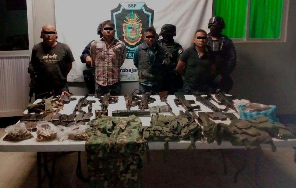 detienen armas drogas guerrero explosivos policia
