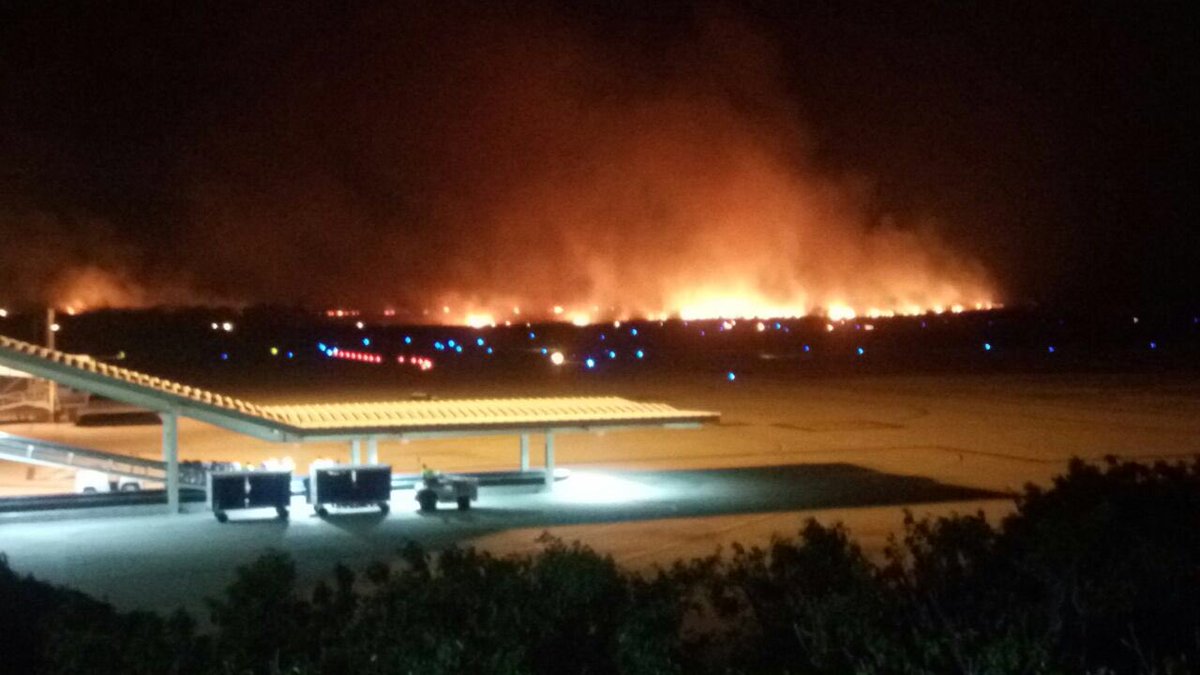 se incendian pastizales limites aeropuerto chiapas