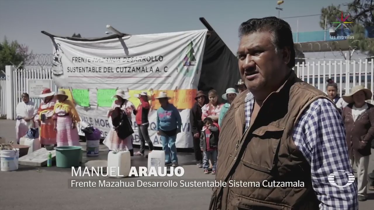 Indígenas mazahuas exigen agua