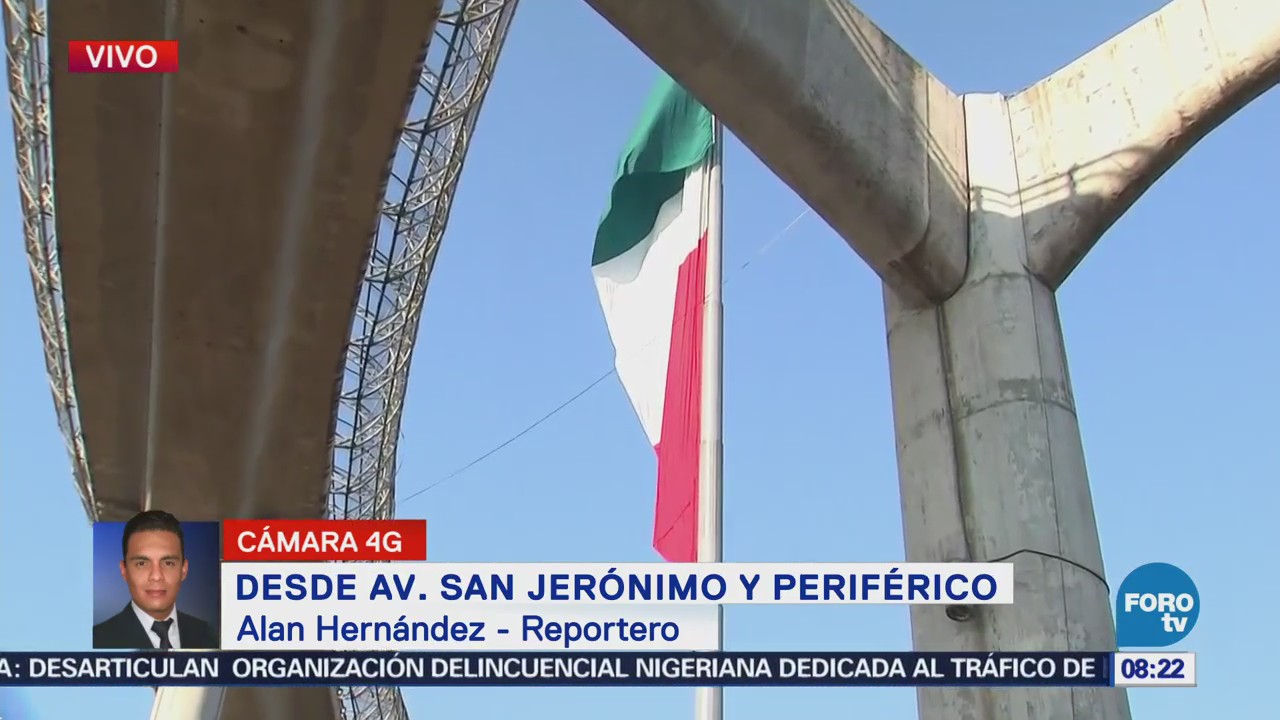 Instalan nueva bandera en San Jerónimo y Periférico