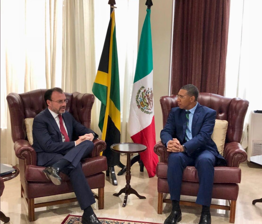 videgaray se reune con primer ministro de jamaica