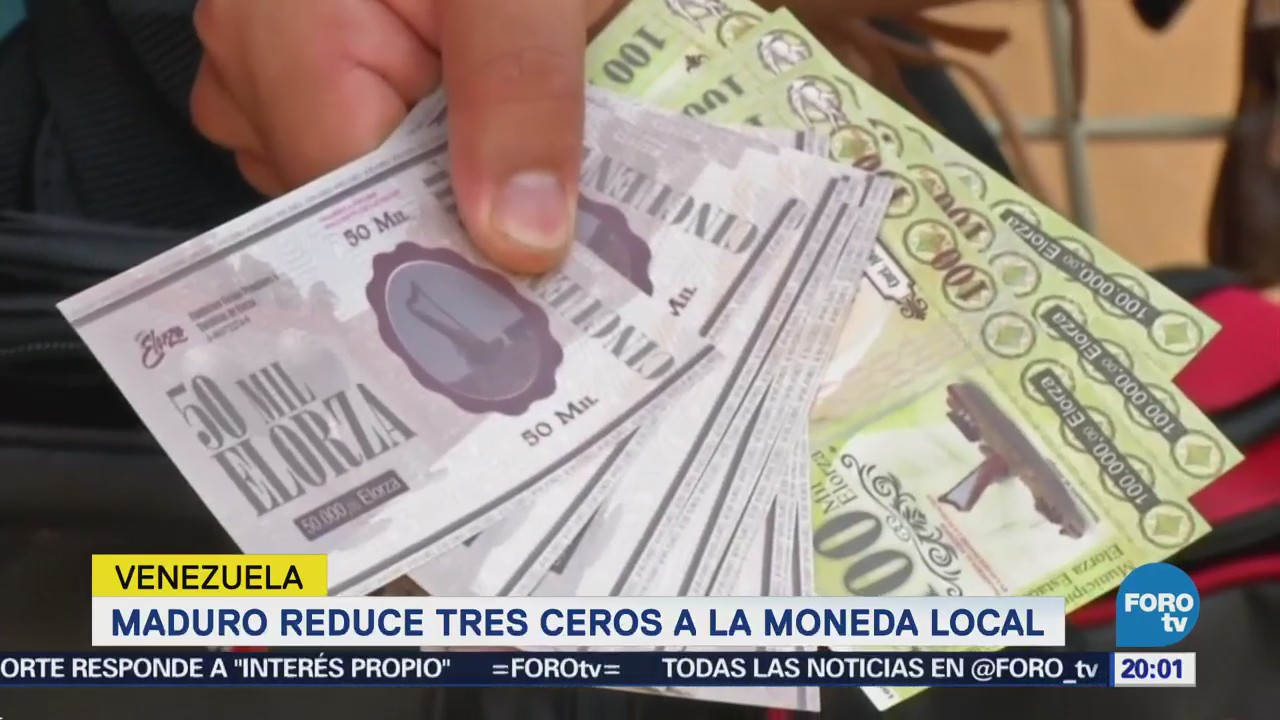 Maduro ordena eliminar tres ceros a la moneda
