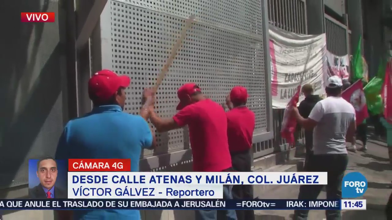 Manifestantes bloquean calle Atenas de la colonia Juárez, CDMX