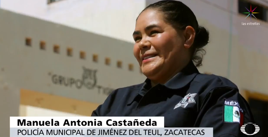 Manuela Antonia Castañeda, única policía certificada de Jiménez del Teúl, Zacatecas