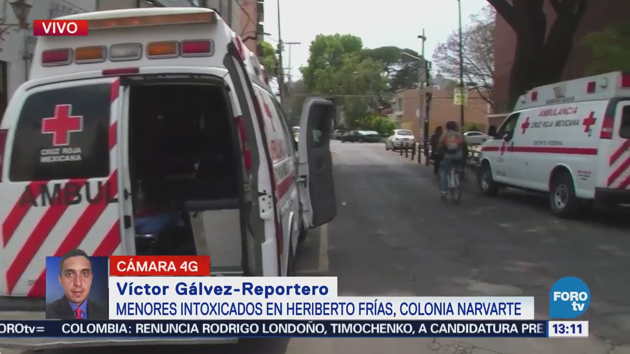 Menores intoxicados por fuga de gas en Heriberto Frías, colonia Narvarte, CDMX