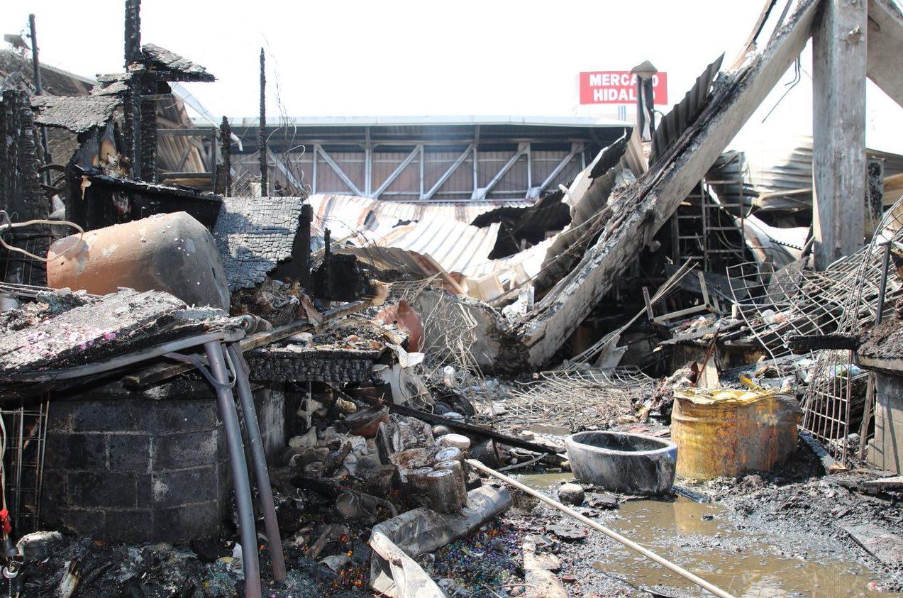 autoridades reconstruccion mercado hidalgo incendio locatarios