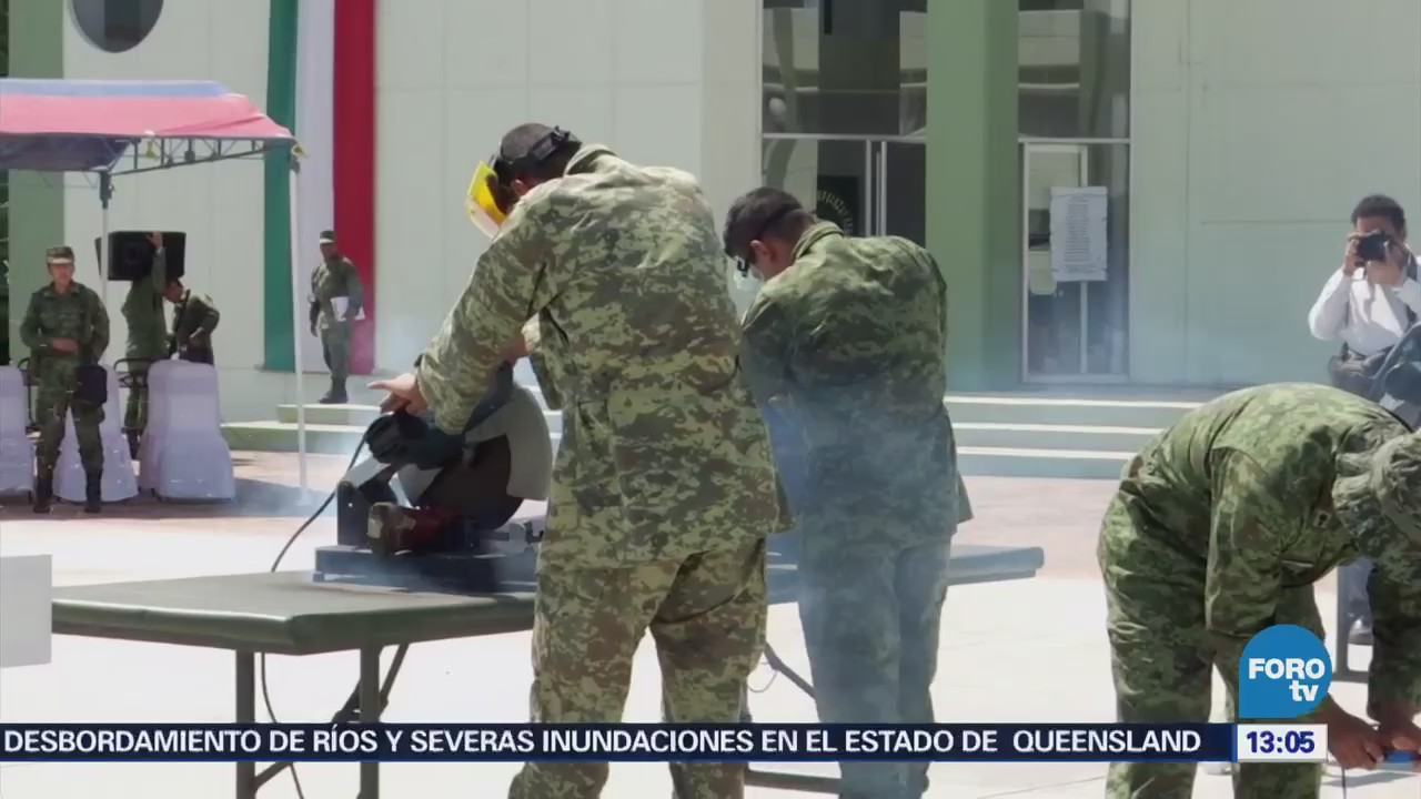 Militares Destruyen Más 800 Armas Fuego Chiapas