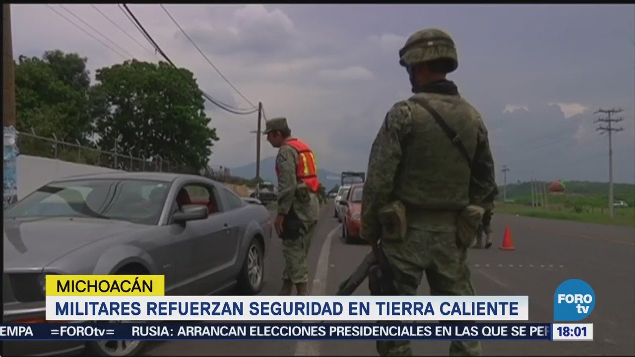 Militares refuerzan seguridad en Tierra Caliente,Michoacán