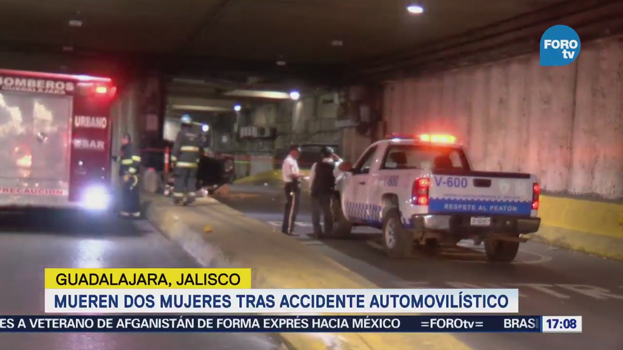 Mueren dos mujeres por accidente vial en túnel de Guadalara