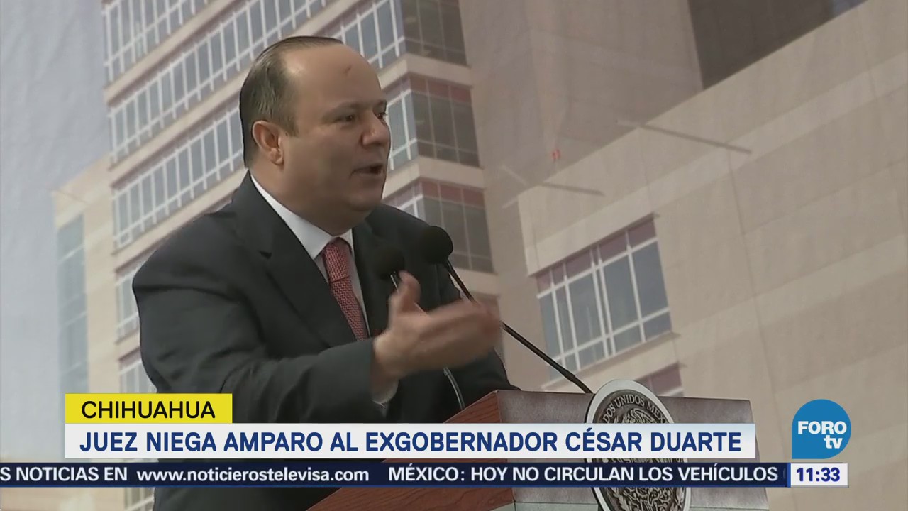 Niegan amparo al exgobernador César Duarte