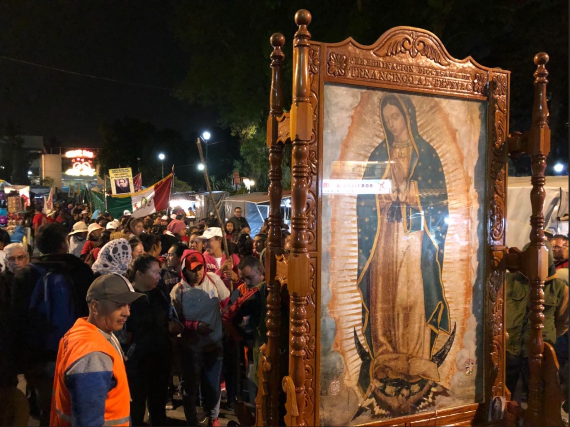 Llegan peregrinos de Tenancingo a la Basílica de Guadalupe