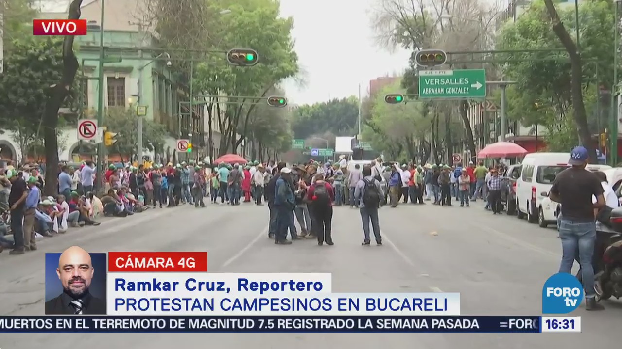 Protestan Campesino Bucareli, Cdmx