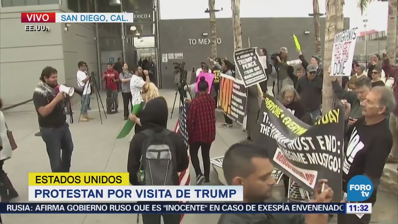 Protestan en California por visita de Donald Trump