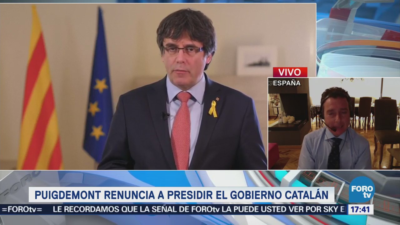 Puigdemont renuncia al Gobierno catalán