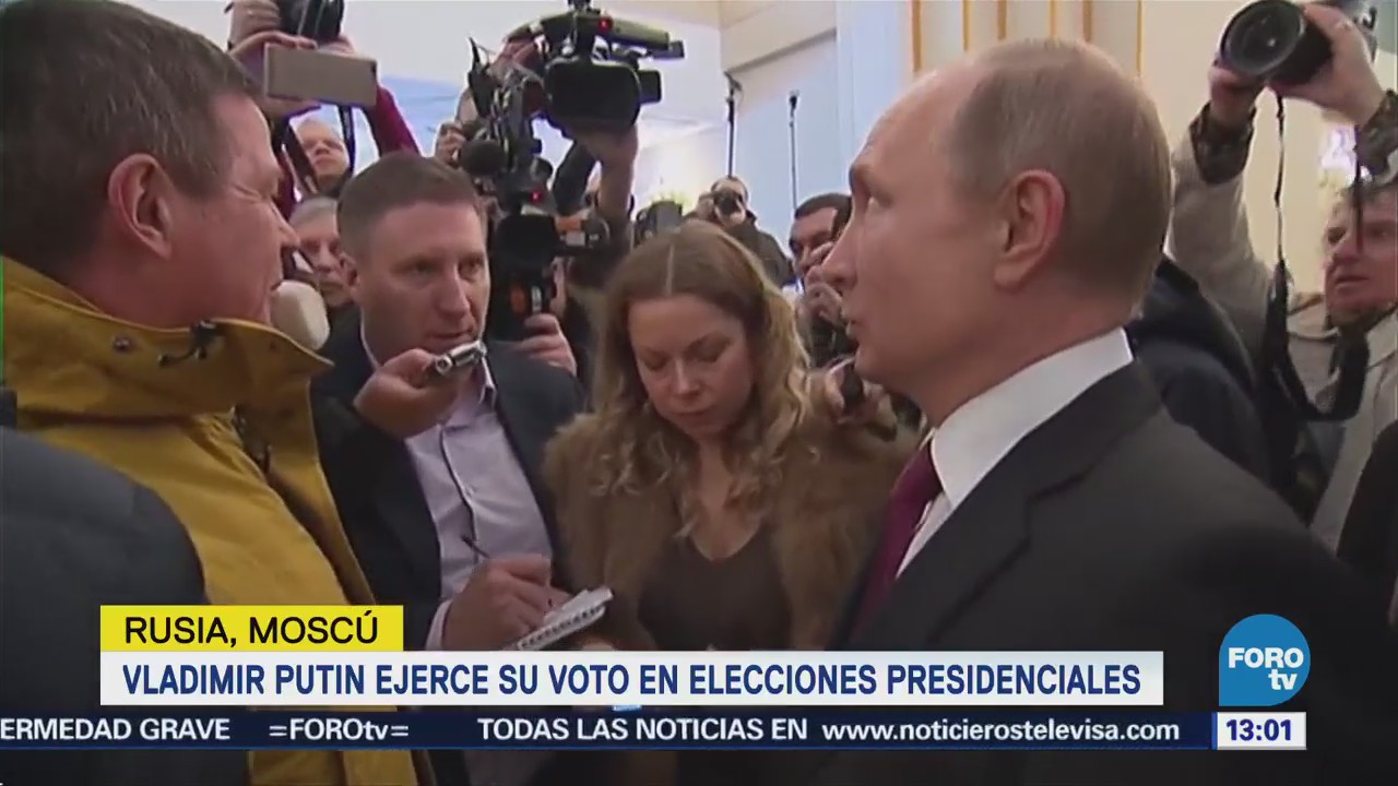 Putin lidera resultados en elecciones presidenciales