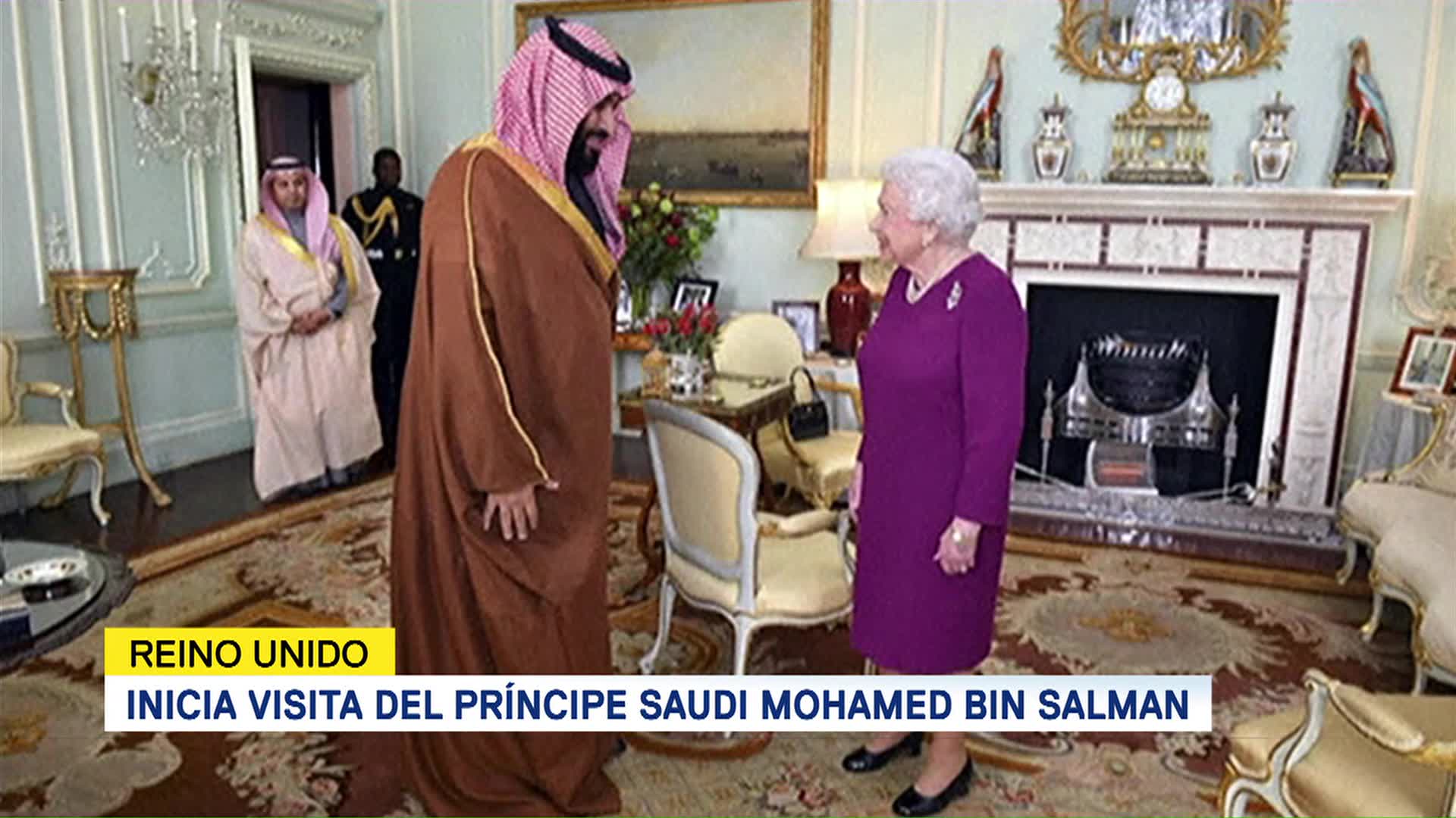 Reina Isabel II recibe al príncipe heredero saudí Mohammed bin Salman en Buckingham