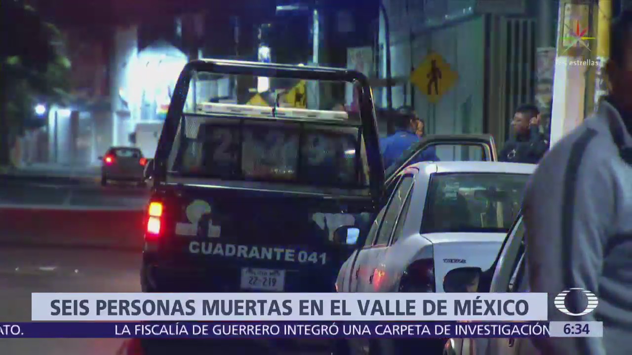 Reportan 6 muertos por disparos en diversos puntos del Valle de México