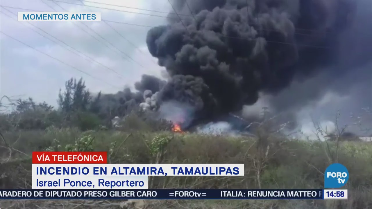 Reportan Fuerte Incendio Altamira, Tamaulipas