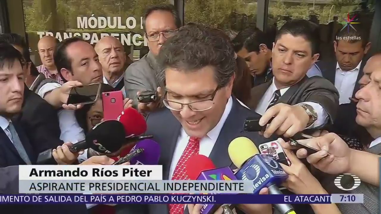 Ríos Piter dice que defenderá validez de las firmas que recabó