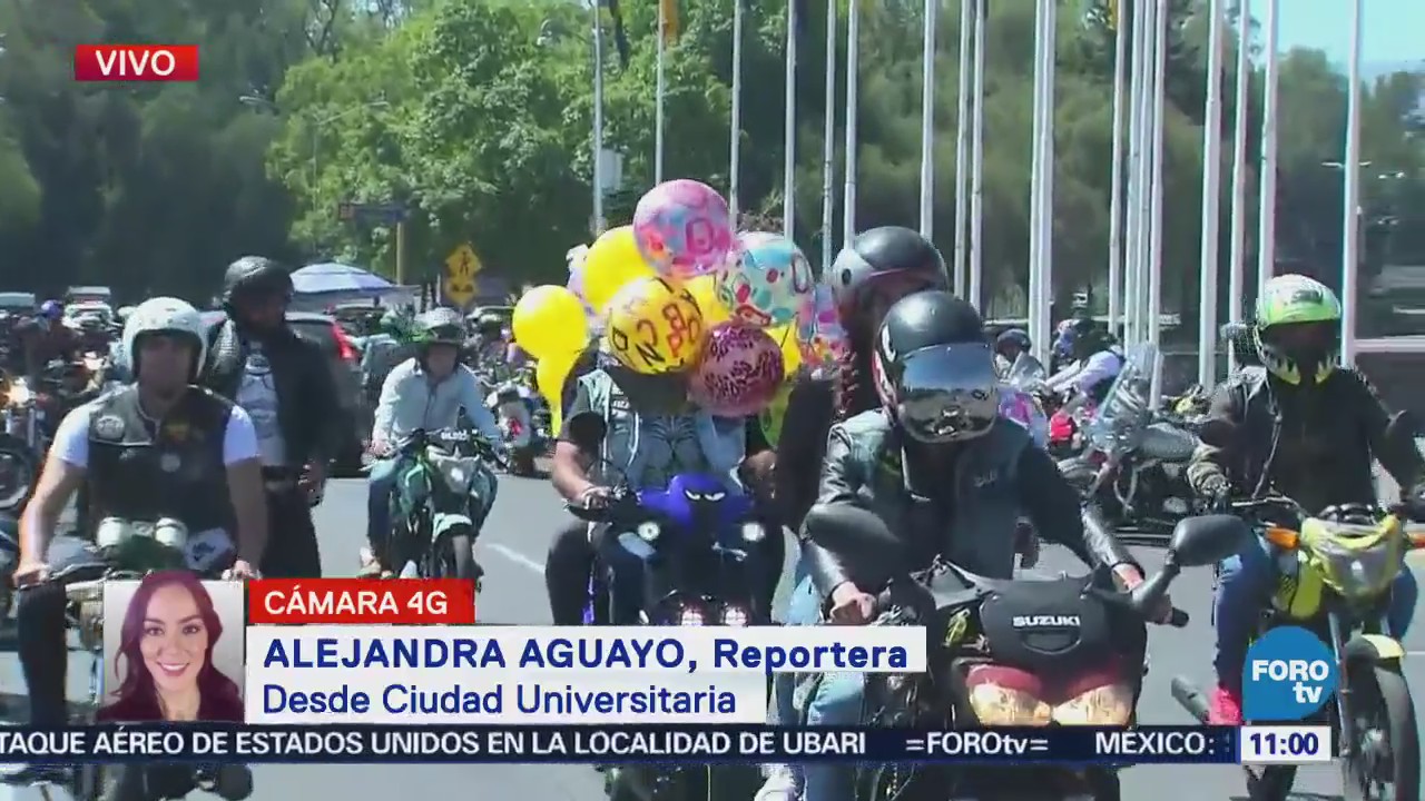 Rodada de motociclistas en CU en honor a las personas con Síndrome de Down