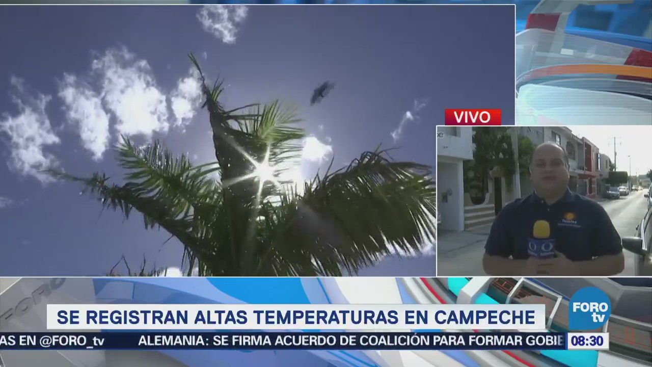 Se registran altas temperaturas en Campeche