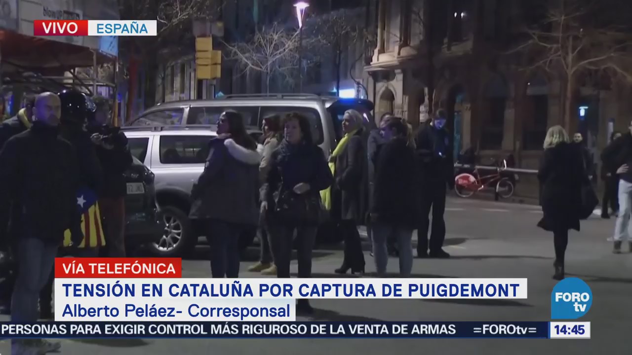 Tensión en Cataluña por captura de Puigdemont
