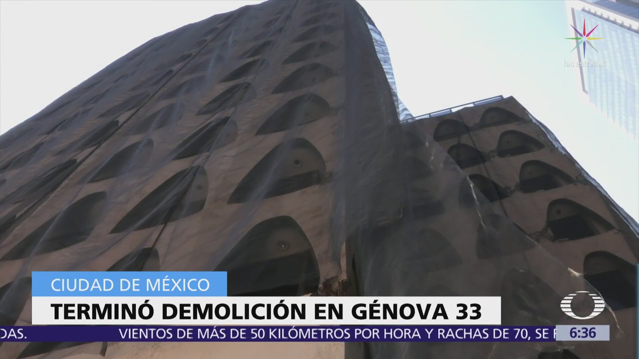 Termina demolición del edificio afectado en Génova 33 tras sismo