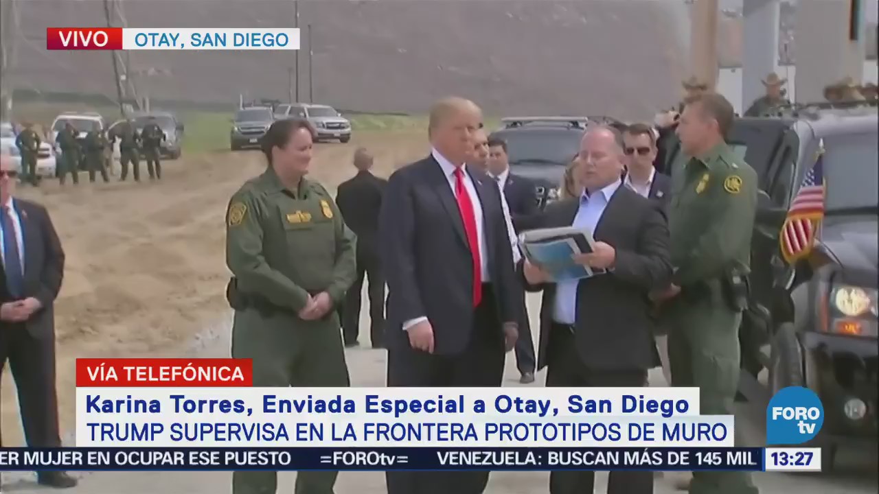 Trump Supervisa Prototipos Muro Fronterizo San Diego, California