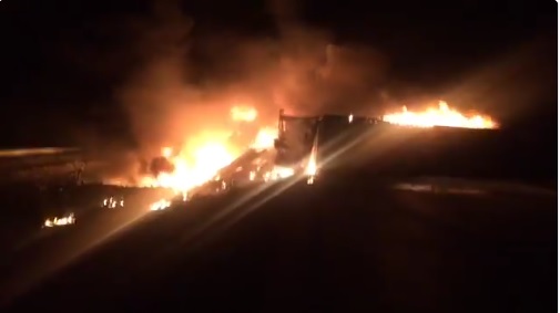 Choque en autopista Monterrey-Nuevo Laredo deja dos muertos