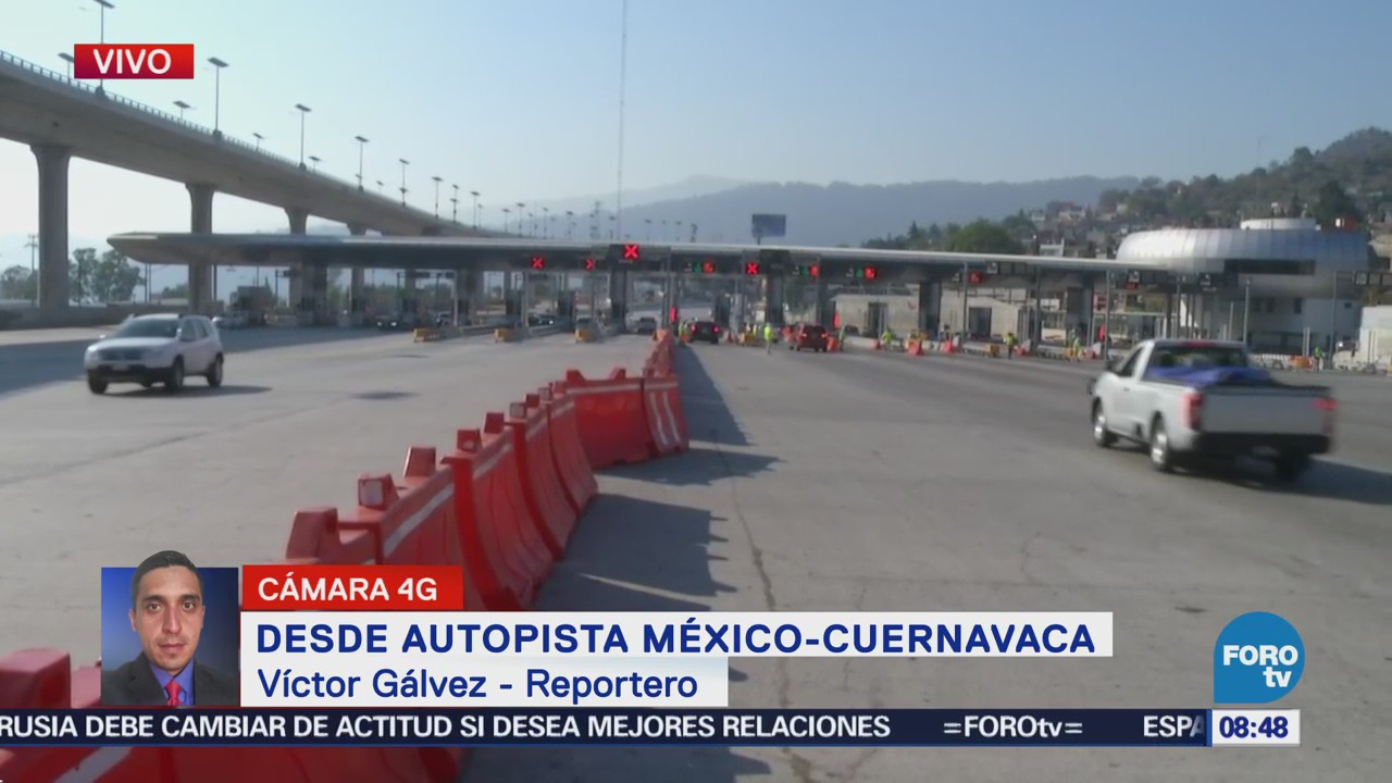 Vacacionistas optan por utilizar la autopista México-Cuernavaca
