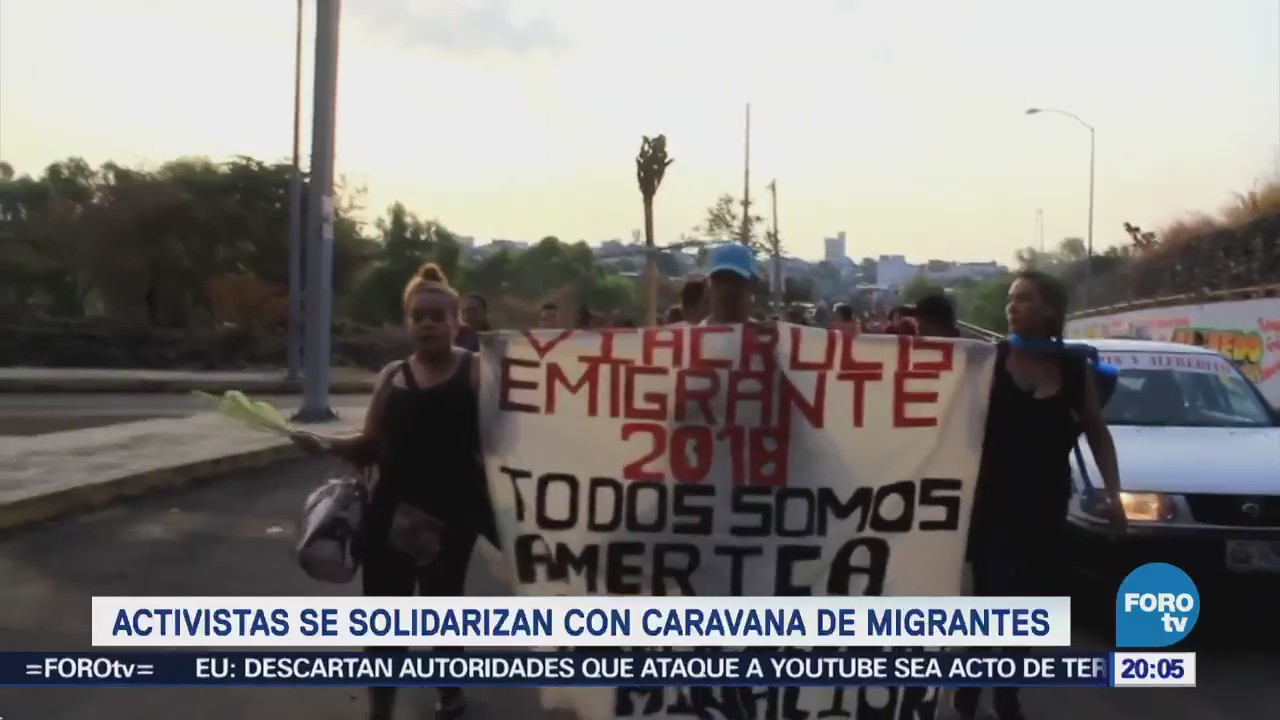 Activistas se solidarizan con caravana de migrantes