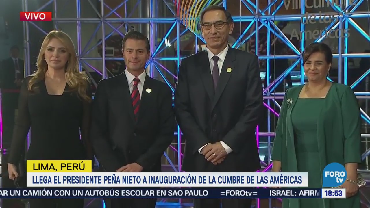 Arriba Enrique Peña Nieto Inauguracion Cumbre De Las Américas