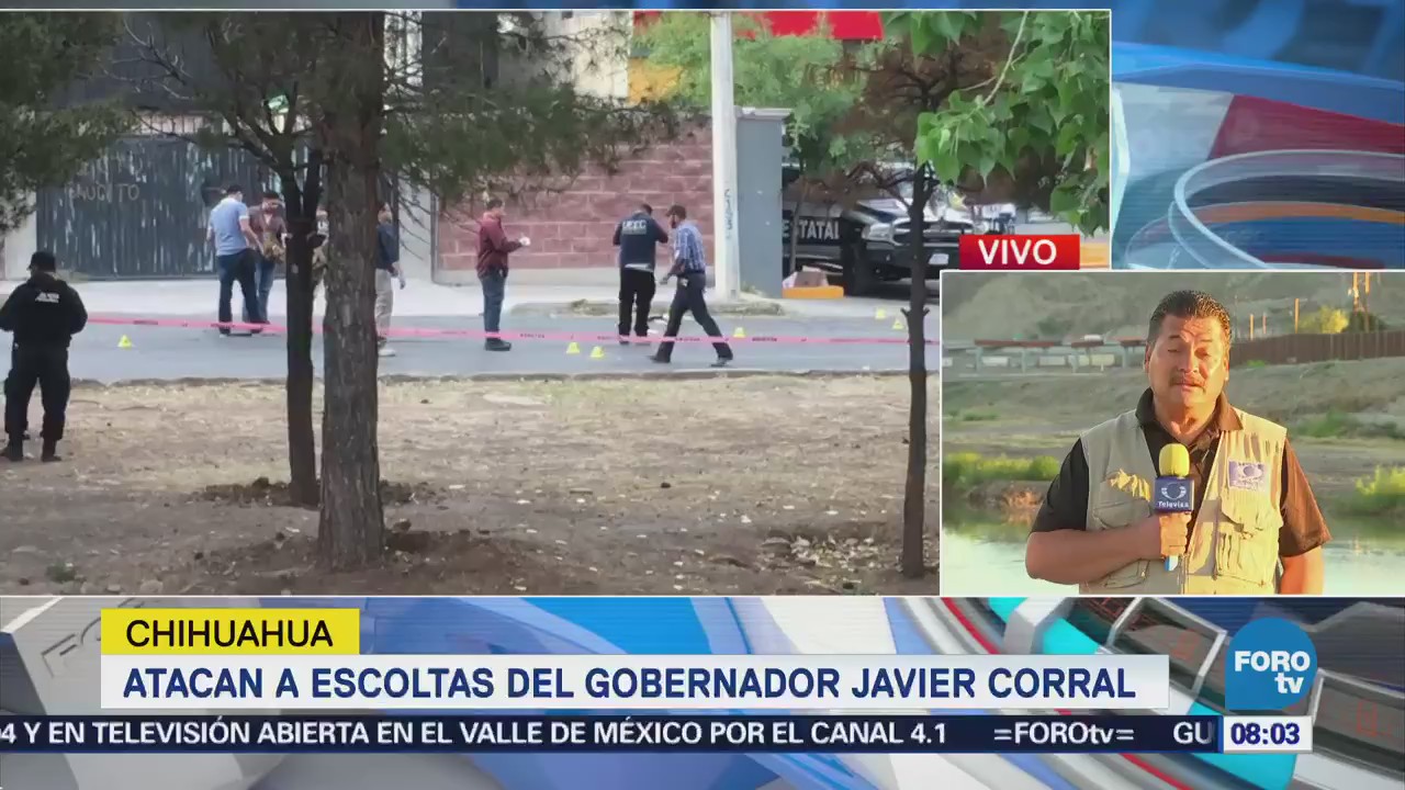 Autoridades buscan a atacantes de escoltas del gobernador Javier Corral