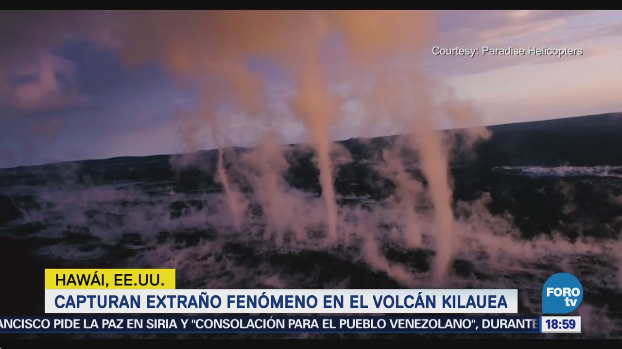 Capturan Extraño Fenómeno Volcán Kilauea