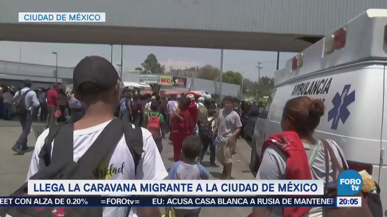 Caravana migrante llega a la Ciudad de México