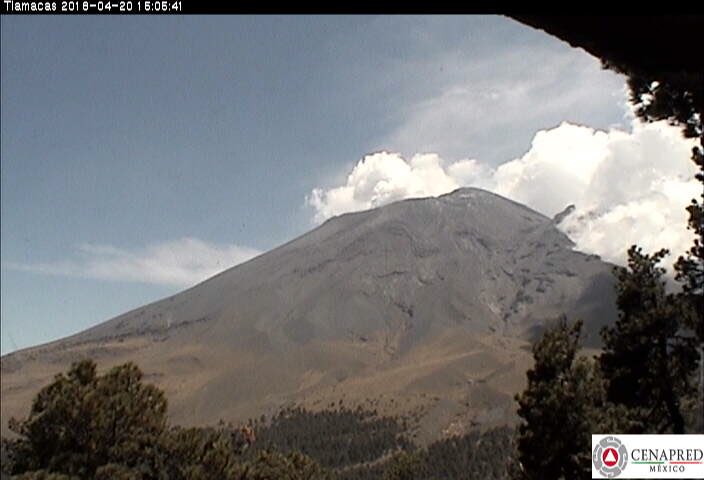 Popocatépetl registra 57 exhalaciones y 5 explosiones en últimas 24 horas