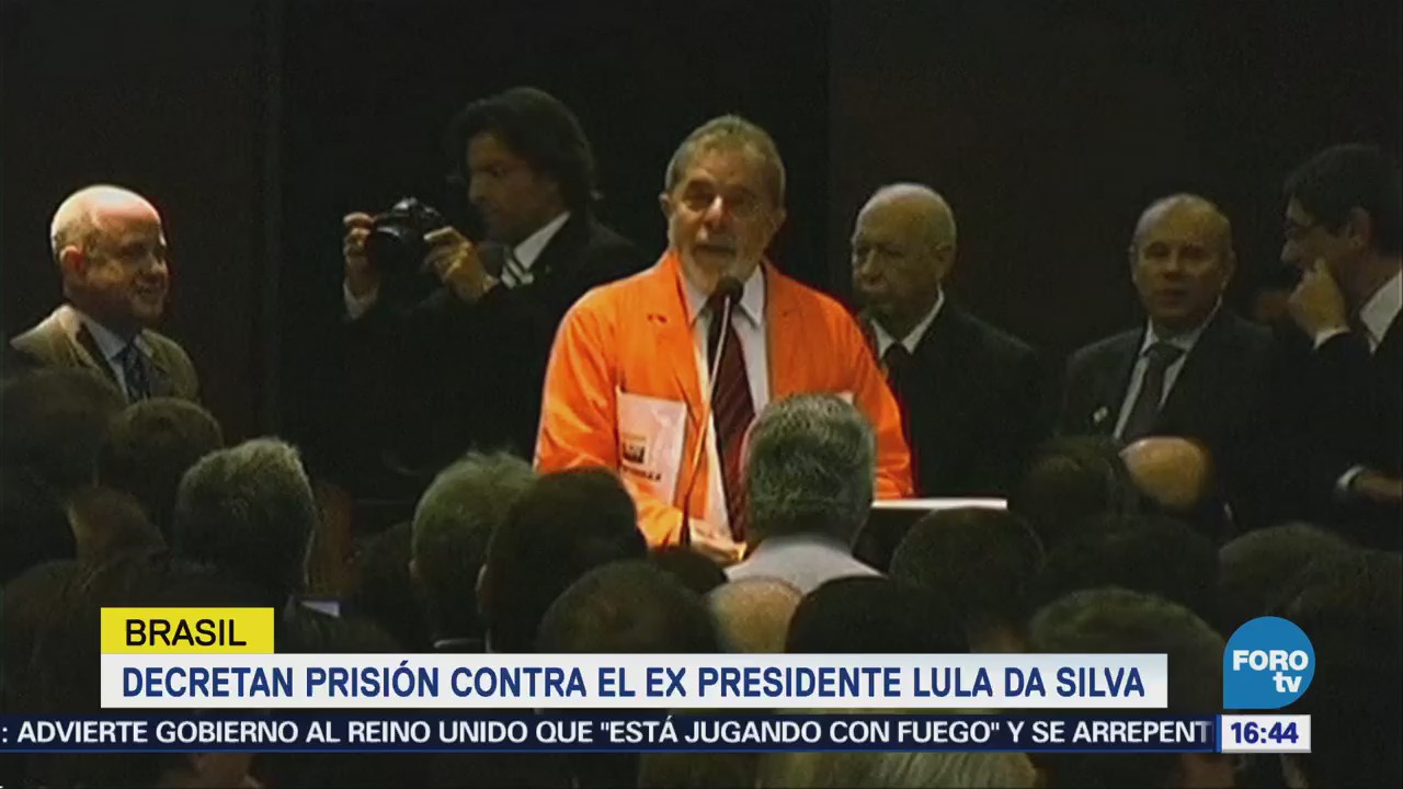Decretan prisión contra expresidente Lula da Silva
